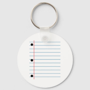 Lined Notebook Paper Group Halloween Costume Key Ring