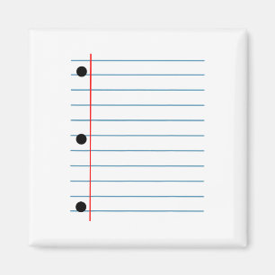 Lined Notebook Paper Group Halloween Costume Magnet