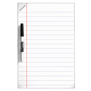 Lined Notebook Paper Stapled  Dry Erase Board