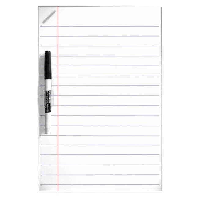 Lined Notebook Paper Stapled  Dry Erase Board (Front)