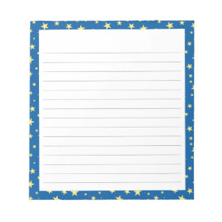 Lined Notepad: Starry Night Design Notepad