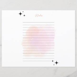 Lined Notes Printable Rose Gold
