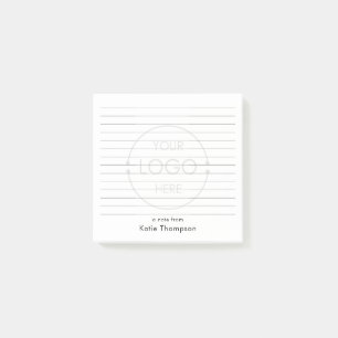 Lined Opaque Business Logo Custom Employee Name Post-it Notes