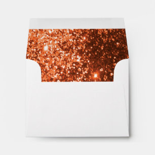 Lined Orange Glitter Envelope