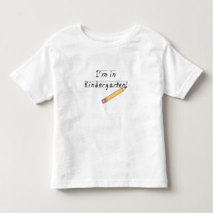 Lined Paper and Pencil Kindergarten Toddler T-Shirt
