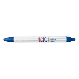 Lined paper Art teacher notepad Blue Ink Pen