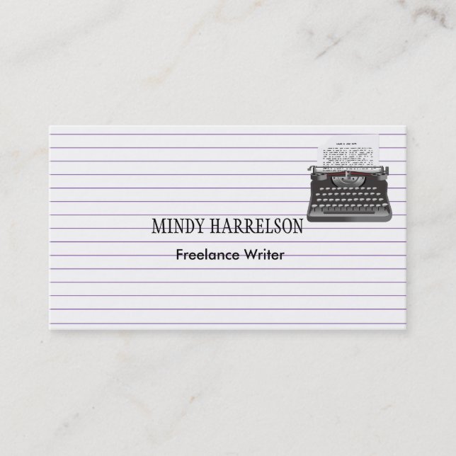 Lined Paper Index Card (Front)
