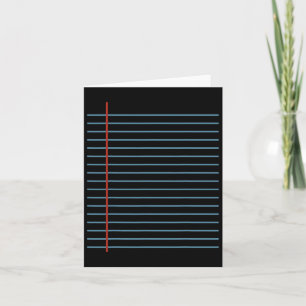Lined Paper Notebook Funny School Student Costume Card