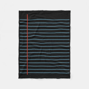Lined Paper Notebook Funny School Student Costume  Fleece Blanket