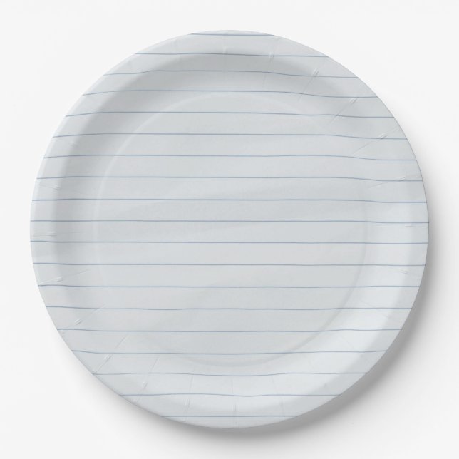 Lined Paper Paper Plate (Front)