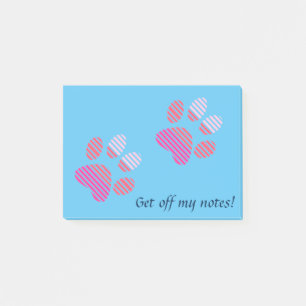 Lined Paw Prints Post-it Notes