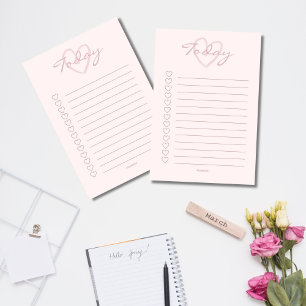 Lined Pink Blush To Do List Post-it Notes