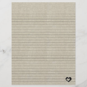 Lined Recipe Insert Pages Linen Look