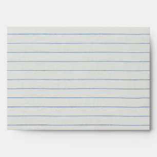 Lined School Paper Background Envelopes