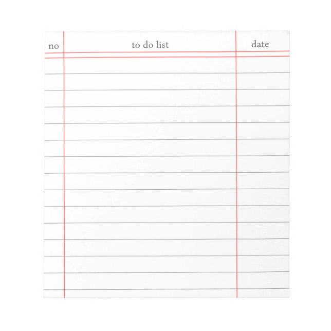 Lined To-Do List Organise Your Tasks in Style Notepad (Front)