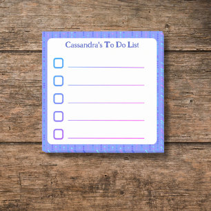 Lined To Do List Periwinkle Sticky Post-it Notes