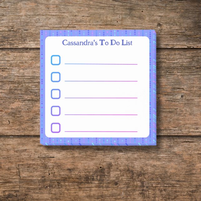 Lined To Do List Periwinkle Sticky Post-it Notes (Creator Uploaded)