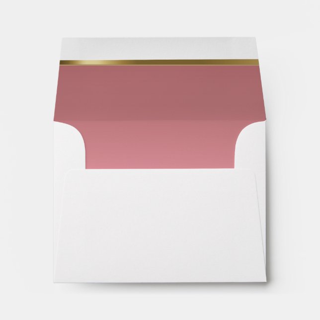 Lined with Rose Gold and Gold Bar Envelope (Back (Bottom))