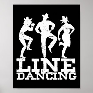 Linedance Dancing Dancer Dancer Music Western Gift Poster