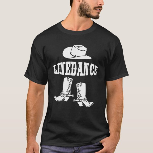 Linedance Fan Western Country Line Dance Gift T-Shirt (Front)