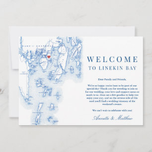 Linekin Bay Resort Maine Wedding Welcome Itinerary Thank You Card
