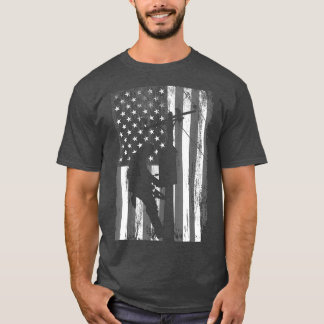 Lineman American Flag  Vintage Patriotic Gift T-Shirt
