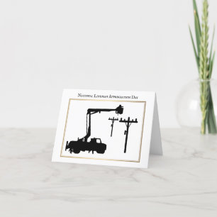 Lineman Appreciation Day Silhouette Customise Card
