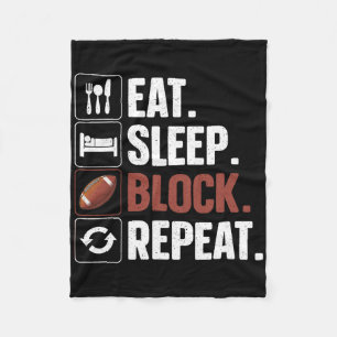 Lineman Art For Men Women Football Player Offensiv Fleece Blanket