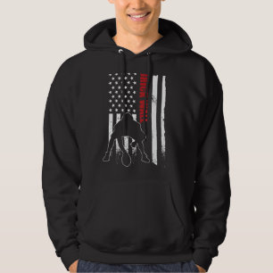 Lineman Brick Wall American Football Player Us Fla Hoodie