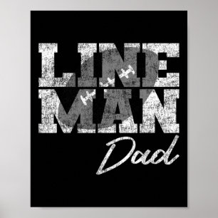 Lineman Dad - Football Player Matching Family Poster