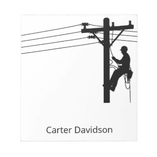 Lineman Electric Utility Journeyman Gift Notepad