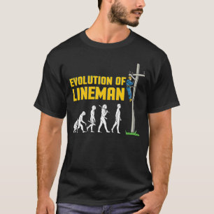Lineman Evolution Electric Cable Lineman T-Shirt