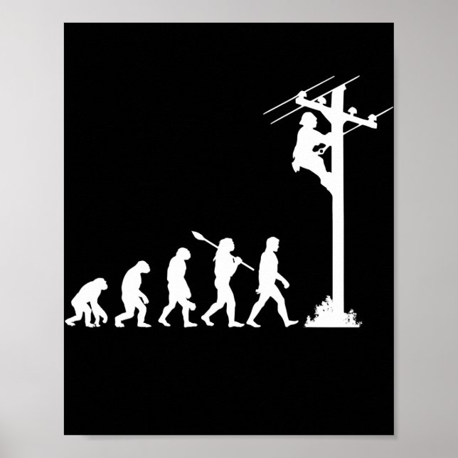 lineman evolution electrician lineman  poster (Front)