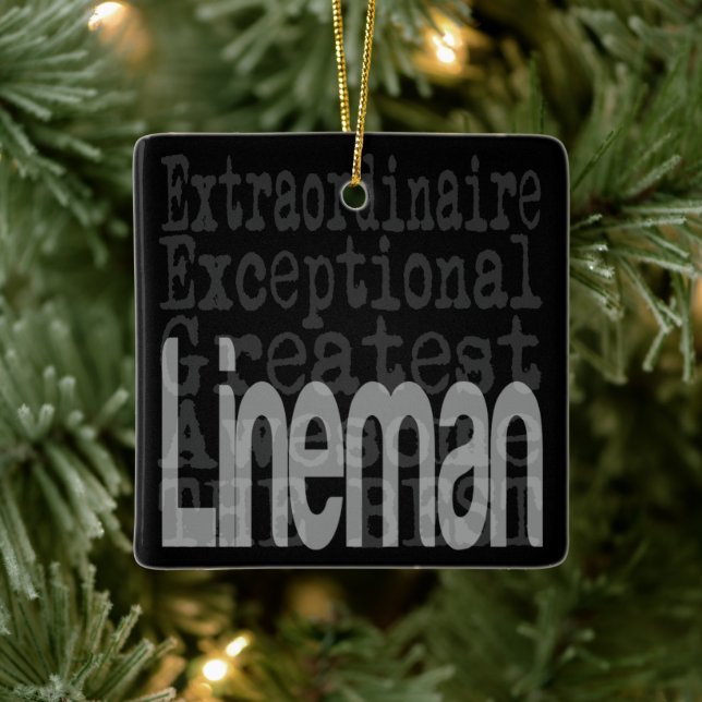 Lineman Extraordinaire Ceramic Ornament (Tree)