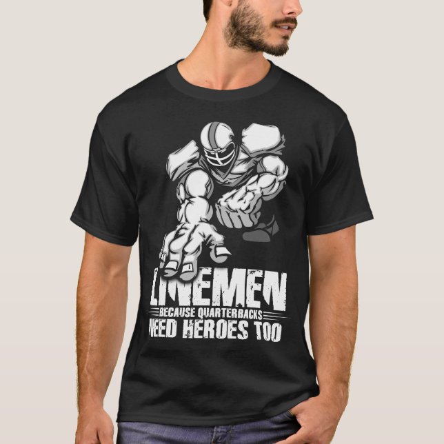 Lineman Football Shirt Quarterbacks Heroe (Front)