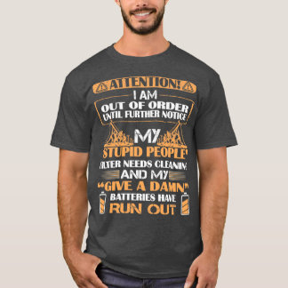 Lineman funny quotes attention  T-Shirt