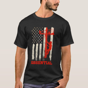 Lineman Gifts Line Worker Image On Back Of Shirt