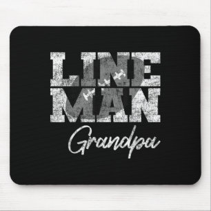Lineman Grandpa - Football Player Matching Family Mouse Pad