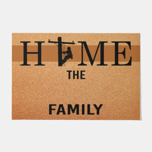 Lineman Home Doormat, Vintage Customised Doormat