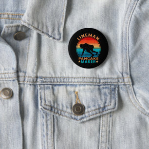 Lineman Pancake Maker - American Football 6 Cm Round Badge