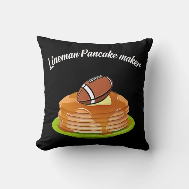 Lineman Pancake maker Football  Cushion (Front)