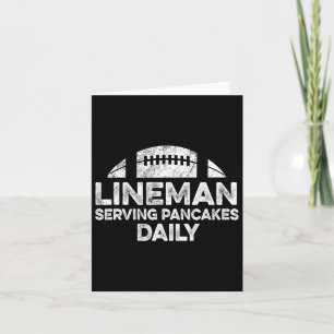 Lineman Serving Pancakes Daily Football Offensive Card