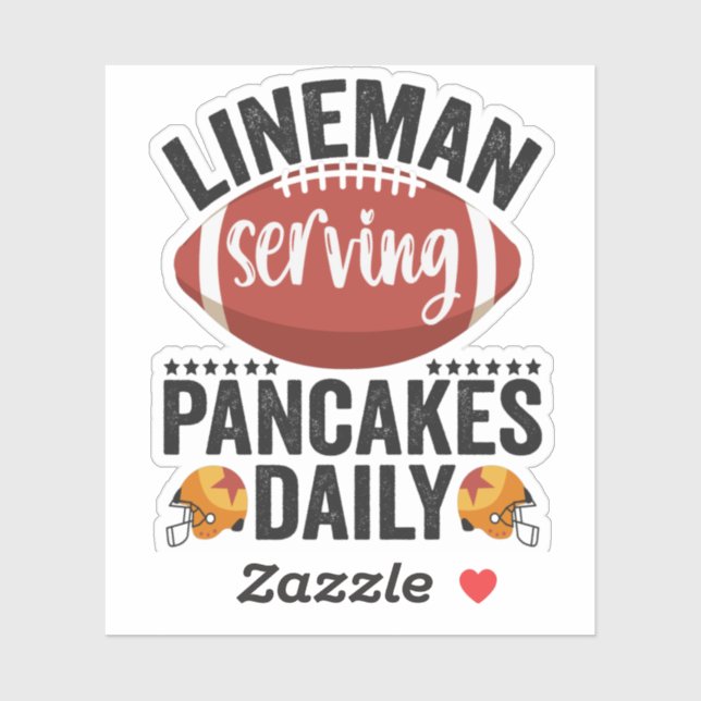 Lineman Serving Pancakes Daily Funny Football Gift (Sheet)
