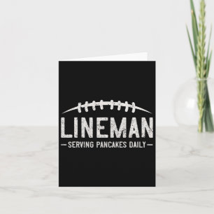 Lineman Serving Pancakes Daily Funny Vintage Footb Card