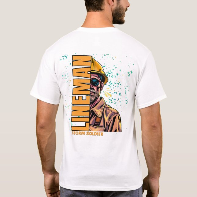 Lineman Storm Soldier T-Shirt (Back)