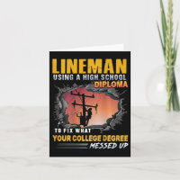Lineman Using A High School Diploma To Fix (on Bac