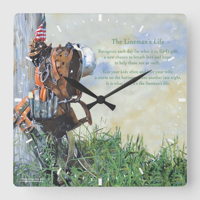 Lineman's Life Wall Clock (Front)