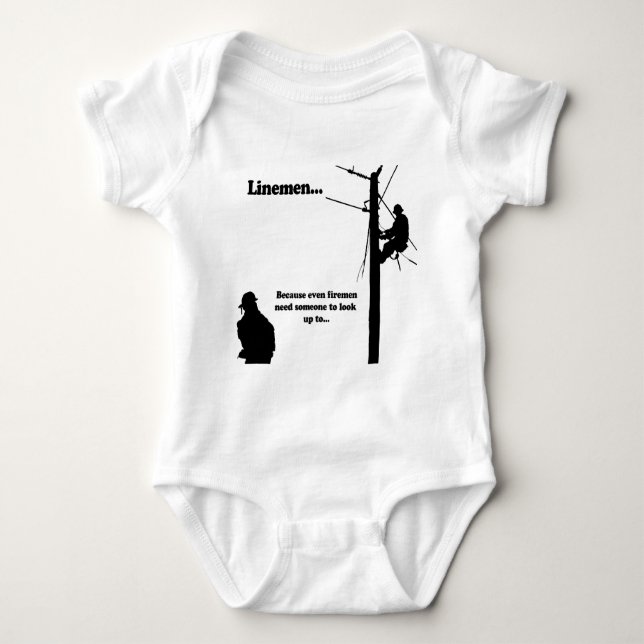 Linemen Because Baby Bodysuit (Front)