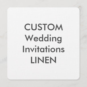 LINEN 100lb 5.25" Square Wedding Invitations