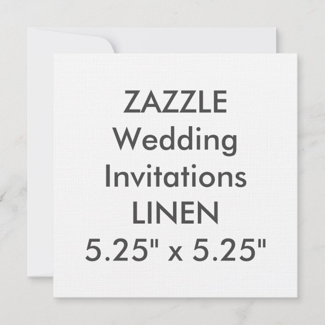 LINEN 100lb 5.25" Square Wedding Invitations (Front)
